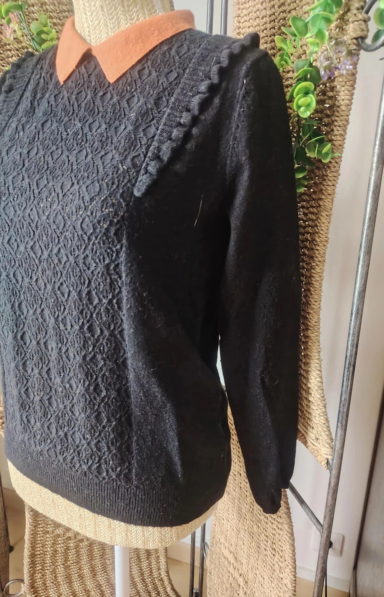 Suéter con cuello tipo camisa para mujer 36 La Petite Étoile – photo 4